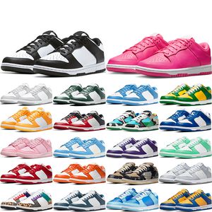 Originele lage hardloopschoenen Men Vrouwen Oranje Lobster Medium Olijf Zwart Wit Gray Fog University Blue Kentucky Triple Pink Syracuse Sports Trainers Sneakers 36-45