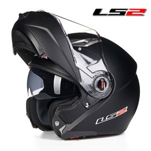 Casque de moto modulaire d'origine LS2 FF370 Flip Up Man kask Capacete ls2 avec double visière Racing Casco Moto Certification ECE