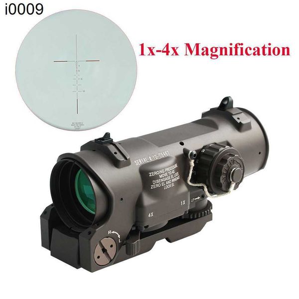 Magnifique d'origine amélioré DR 4X Scope 4 Bragnification Télescope rouge illuminé Mil-Dot Optique Tactical Hunting Riflescope Red Dot Sight