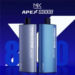 Original Maskking APEX 8000 Puffs Jetable E cigarettes Vape Pen kit de démarrage 18 ml Pod 600 mah Batterie Chine Authentique vapoteurs en gros desechables puff 8K