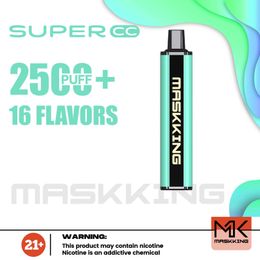 Originele Maskking Super CC 2500 Rookwolken Wegwerp E-sigaretten Vape Pen starterkit 8,5 ml Pod 1500 mah Batterij China Authentieke groothandel vapers desechables bladerdeeg