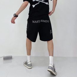Origineel Mastermind Japan Shorts Men Hiphop Elastische taille Drawtring Casual shorts voor mannen Skull Gedrukte mannen Shorts Trend shorts