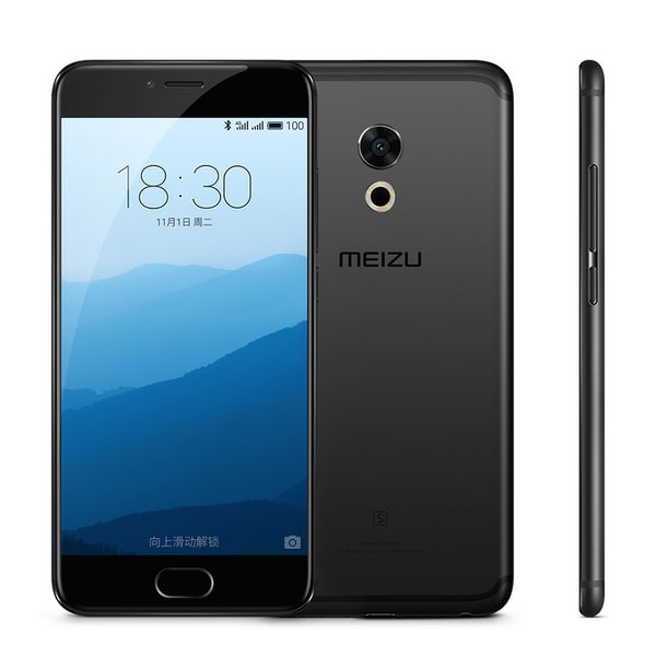 Téléphone mobile LTE MEIZU Pro 6S 4G LTE Android Helio X25 DECA CORE 64 Go ROM 4 Go RAM 2,5 GHz 5.2 pouces 12.0MP CAMERIE 3D Téléphone cellulaire