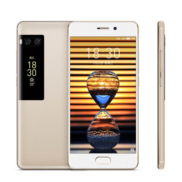 Téléphone portable d'origine Meizu Pro 7 Plus 4G LTE 6 Go de RAM 64 Go 128 Go de ROM MTK Helio X30 Deca Core Android 5,7 pouces 16MP ID d'empreintes digitales Téléphone mobile