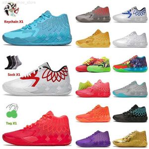 Chaussures de basket-ball originales pour hommes Lamelo Ball Rick et Morty MB.01 Galaxy Rock Ridege Red Black Blast From Here Beige Lo UFO Authentic Sneakers Eur 40-46