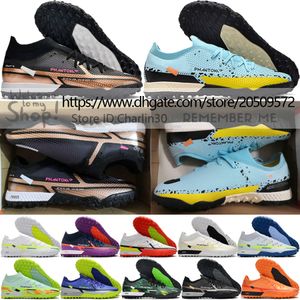 Enviar con bolsa Botas de fútbol de calidad Phantom GT2 Elite Pro TF Turf Neymars Botines de fútbol Copa del mundo para hombre Cuero suave Cómodo Lithe Training Soccer Shoes EE. UU. 6.5-12