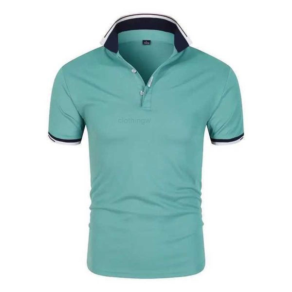 Polo à manches courtes pour hommes, T-shirt à revers, couleur unie, chemisiers, vêtements de Golf, streetwear, automne 2023