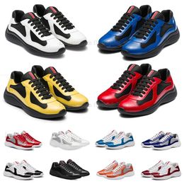 baskets originales pour hommes chaussures de course athlétiques America Cup Low chaussure décontractée souple Black Mesh Lace-up plat prad prads dhgate Outdoor Runner Trainers grande taille