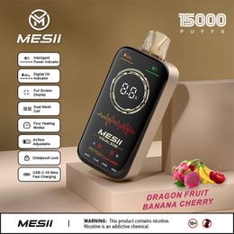 MESII Visual Boxx 16000 16k Puffs Bar de stylo vape jetable Vs Elfworld 20k 22k Puff Nigual Boîte Pod Pod Wape Vaper