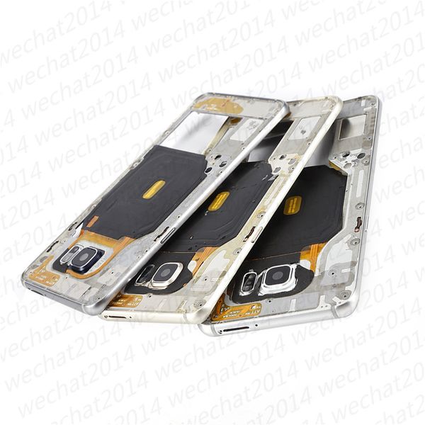 Boîtier de cadre de cadre central en métal OEM pour Samsung Galaxy S6 Edge Plus G928A G928F G925P Boîtier de carte unique avec bouton latéral en verre de caméra