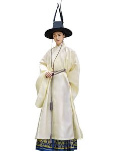 Costume Hanfu unisexe original de la dynastie Ming, vêtements pour hommes, Robe + jupe Ma Mian, vêtements anciens taoïstes Zen pour femmes, pour les chinois d'outre-mer
