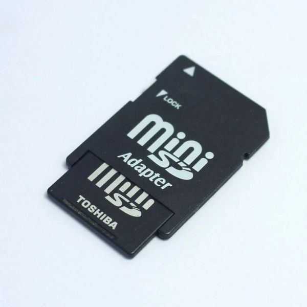 Carte Mini SD d'origine 32 Mo 64 Mo 128 Mo 256 Mo 512 Mo 1 Go 2 Go 4 Go Carte de mémoire flash MinISD Carte pour téléphone portable avec adaptateur