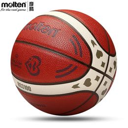 Balle de basket-ball fondu d'origine taille 7 B7G3100-Q2Z Soft PU Match résistant à la formation