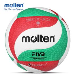 Balón de voleibol Molten V5M5000 Original, balón de voleibol oficial de tamaño 5 para mujeres/hombres, entrenamiento de partidos en interiores y exteriores 240119