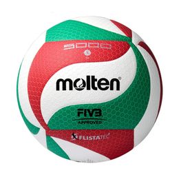 Boule de PU de volleyball fondant en fusion V5M5000 Molten V5M5000 pour les étudiants pour adultes et adolescents concours de compétition extérieur intérieur 231227