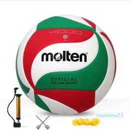 Original geschmolzener Volleyball v5M4000 Hochwertiger Volleyballball aus echtem geschmolzenem PU-Material, offizielle Größe 5