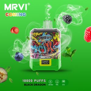 Original MRVI 10000 bouffée jetable Vape livraison gratuite E Cigarettes avec écran affichage LED contrôle du flux d'air entrepôt local