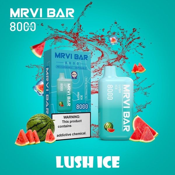 Original MRVI BAR 8000 bouffées Vape stylo jetable E cigarette avec batterie rechargeable 650mAh préremplie 16ml grande vapeur Elfbar Shenzhen populaire Deive