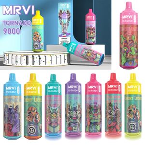 Original MRVI Tornado 9000 bouffées de stylo vape jetable 9K avec batterie rechargeable 600mAh 18ml Pod E Cigarette VS RandM Vapes