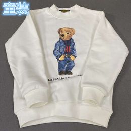 Originele nieuwe denim set met zakken, Teddy Bear Children's hoodie, bedrukte hoodie, boys 'hoodie, meisjes Hoodie 9152