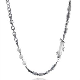 Colliers de cha￮ne de la clavicule Jade originaux Tendage Niche Coux Hip-Hop Simple Titanium Steel Couple Fashion All-Match Jewelry