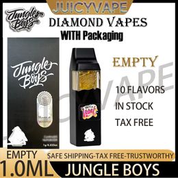 Originele nieuwe jungle boys wegwerp vape pen 1 ml 350 mah lege verdamper groothandel live hars all-in-one wit zwart