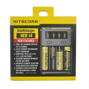 Original Nitecore nouveau chargeur I4 Digicharger LCD batterie intelligente 4 emplacements Charge pour IMR 18650 14500 20700 21700 batterie Li-ion universelle VS Q4 D4 UM4 UMS4