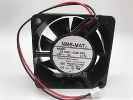 Gratis verzending originele NMB 2410ML-05W-B60 6025 24 V 0.17A 6 CM inverter fan