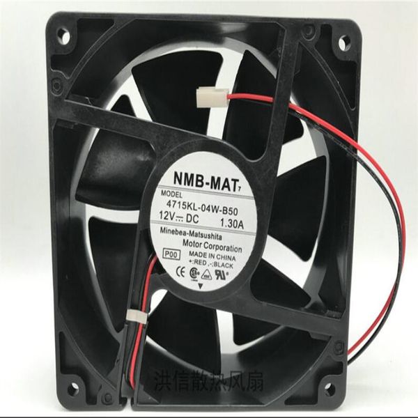 Ventilador axial de dos cables original NMB 4715KL-04W-B50 12V 1.30A 120*38 con gran volumen de aire