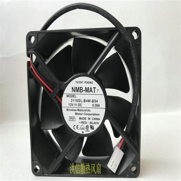 Original NMB-MAT 8025 3110GL-B4W-B54 0 30A 80 80 25MM 2 cables fuente de alimentación chasis fan232I