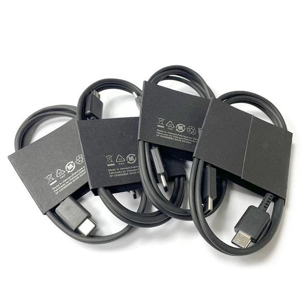 Câbles USB C Type-C vers Type C de 1 m de qualité OEM d'origine Câble de chargeur de charge rapide pour Samsung Galaxy S22 S21 S20 note 20 Plus Prise en charge des cordons de charge rapide PD