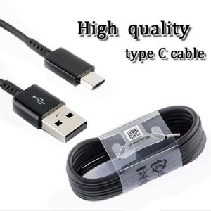 Originele OEM Type C V8 Micro USB-oplader Kabels 1.2 M 4FT Hoge Snelheid Oplaadsnoer voor Samsung S8 S10 S20 S21 Opmerking 20 10 9 Huawe P30 LG