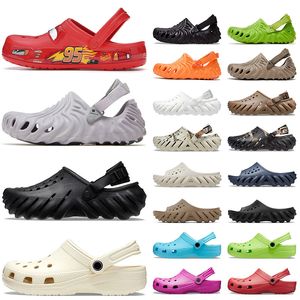 Clásico eco piel de cocodrilo salehe bermurrry sandalias diseñador famoso zapatillas femeninas zapatillas de corbata cruzada zapatillas masculinas Cros zapatos DHgate 【code ：L】