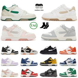 Original OG Out Off Office Top Cuero Bajo Zapatos Casuales Diseñador Para Hombre Mujer Plataforma Negro Blanco Gris Beige Rosa Verde Lila Para Caminar Zapatillas De Deporte Deportes