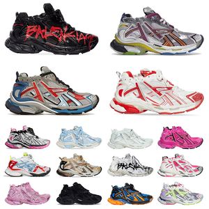 Gratis verzending schoenen Originele OG Track Runners 7.0 Heren Dames Luxe Designer Schoenen Veelkleurig Graffiti Zwart Bllue Roze Herenschoenen Big Size Sneakers Trainers Dghate