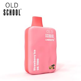 Originele old school Puff 7000 os7000 Rookwolken 7K Wegwerpartikelen Vapes Pen Elektronische sigaretten 14 ml Pod Mesh Coil Oplaadbaar 24 smaken vs bar mary elf world