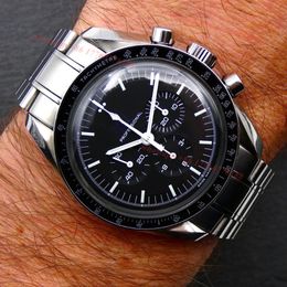 Originele Omeiga SuperClone Watch SpeedMasters Professional Moonwatch horloges spiegelkwaliteit herenhorloge met doos Montre Dhgate nieuw
