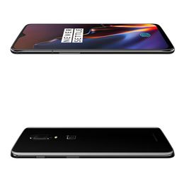 Téléphone portable d'origine Oneplus 6T 4G LTE 8 Go de RAM 128 Go de ROM Snapdragon 845 Octa Core 20.0MP AI HDR NFC 3700mAh Android 6.41 "plein écran d'empreintes digitales ID visage téléphone portable intelligent