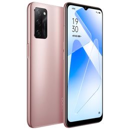 Téléphone portable d'origine Oppo A55S 5G intelligent 6 Go 8 Go RAM 128 Go ROM MTK Dimensity 700 Android 6,5 "60 Hz LCD plein écran 13,0 MP AI 5000 mAh Face ID téléphone portable avec empreinte digitale