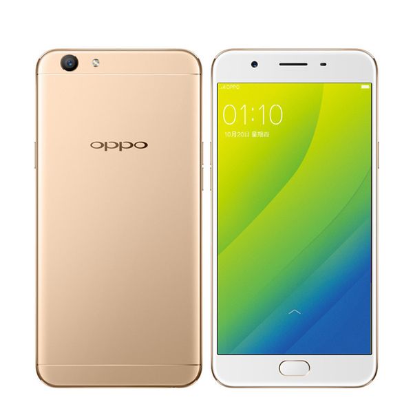 Téléphone portable d'origine Oppo A59S 4G LTE MT6750 Octa Core 4 Go de RAM 32 Go de ROM Android 5,5 pouces HD 16,0 MP ID d'empreintes digitales OTG Smart Mobile Phone