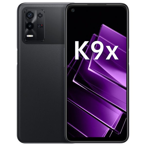 Téléphone portable d'origine Oppo K9x 5G 6 Go de RAM 128 Go de ROM Octa Core MTK Dimensity 810 Android 6,49 