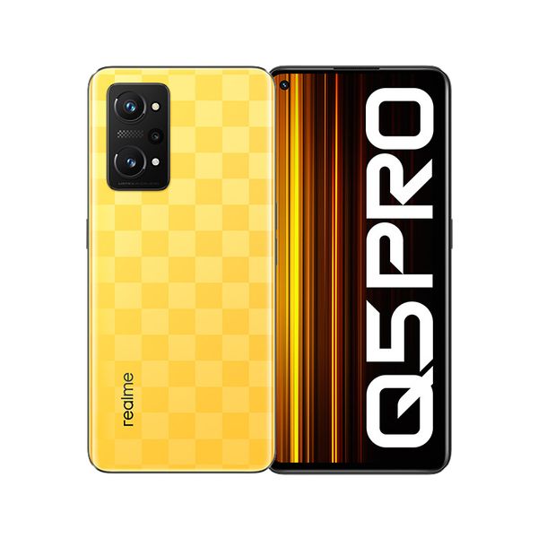 Téléphone portable d'origine Oppo Realme Q5 Pro 5G 8 Go de RAM 128 Go 256 Go ROM Snapdragon 870 64MP AI Android 6,62 