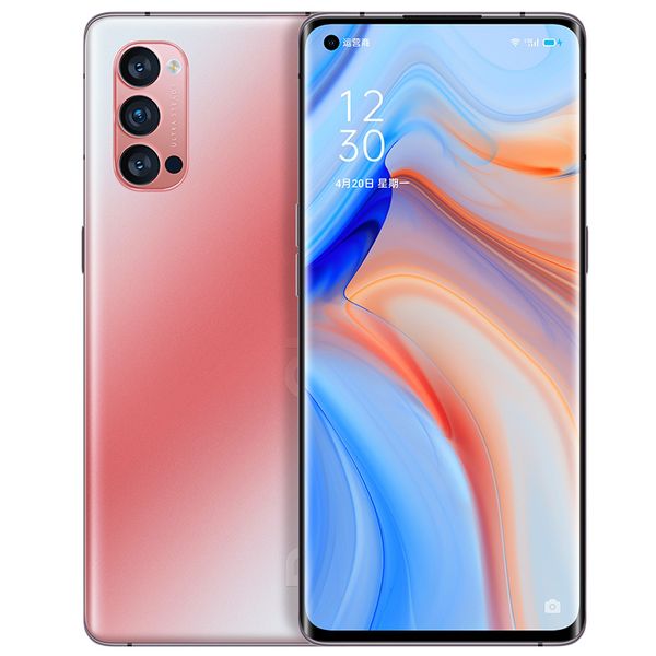 Téléphone portable d'origine Oppo Reno 4 Pro 5G 8 Go de RAM 128 Go de ROM Snapdragon 765G Octa Core Android 6.5 