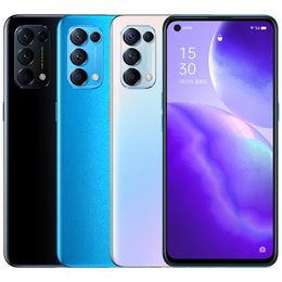 Originele OPPO RENO 5 5G MOBIELE TELEFOON 12 GB RAM 256GB ROM Snapdragon 765G OCTA CORE 64.0MP OTG 4300mAh Android 6.43 "OLED Full-screen vingerafdruk ID gezicht Smart mobiele telefoon