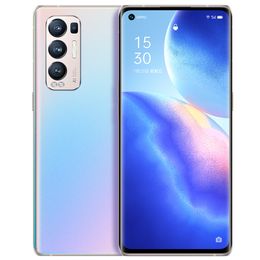 Originele Oppo Reno 5 Pro + Plus 5G Mobiele Telefoon 8 GB RAM 128 GB ROM Snapdragon 865 Octa Core 50.0mp AI NFC 4500mAh Android 6.55 "Volledig scherm Vingerafdruk ID Face Smart Mobiele Telefoon