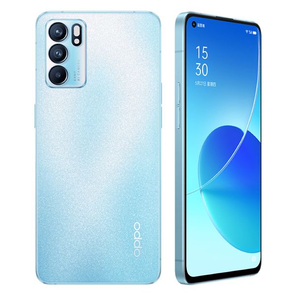 Oppo original Reno 6 5G Teléfono móvil 12 GB RAM 256GB ROM MTK Dimensidad 900 OCTA Core 64MP OTG 4300MAH Android 6.43 