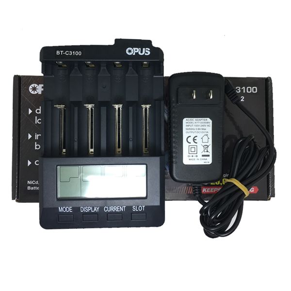 Chargeur de batterie Opus d'origine 4 emplacements chargeurs de Batteries au Lithium universels pour Sony VTC6 VTC5A Samsung 30Q 25R 18650 26650 20700 Batteries