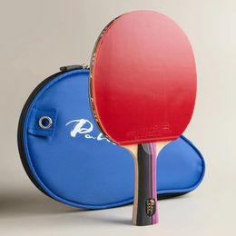 Racket de tennis de table en carbone Palio 3 étoiles d'origine avec CJ8000 Boucle en caoutchouc Attaque de spin offensive Ping Pong Bat Bat 240511