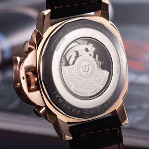Paneras – montre originale pour hommes, cadran numérique, mouvement mécanique, bracelet en cuir, Business, 50ho