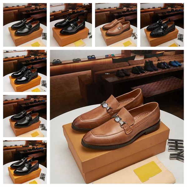 Chaussure de soirée originale pour hommes mocassins italiens chaussures en cuir pour hommes mode Coiffeur soirée robe de luxe chaussures de créateur homme formel grande taille 45